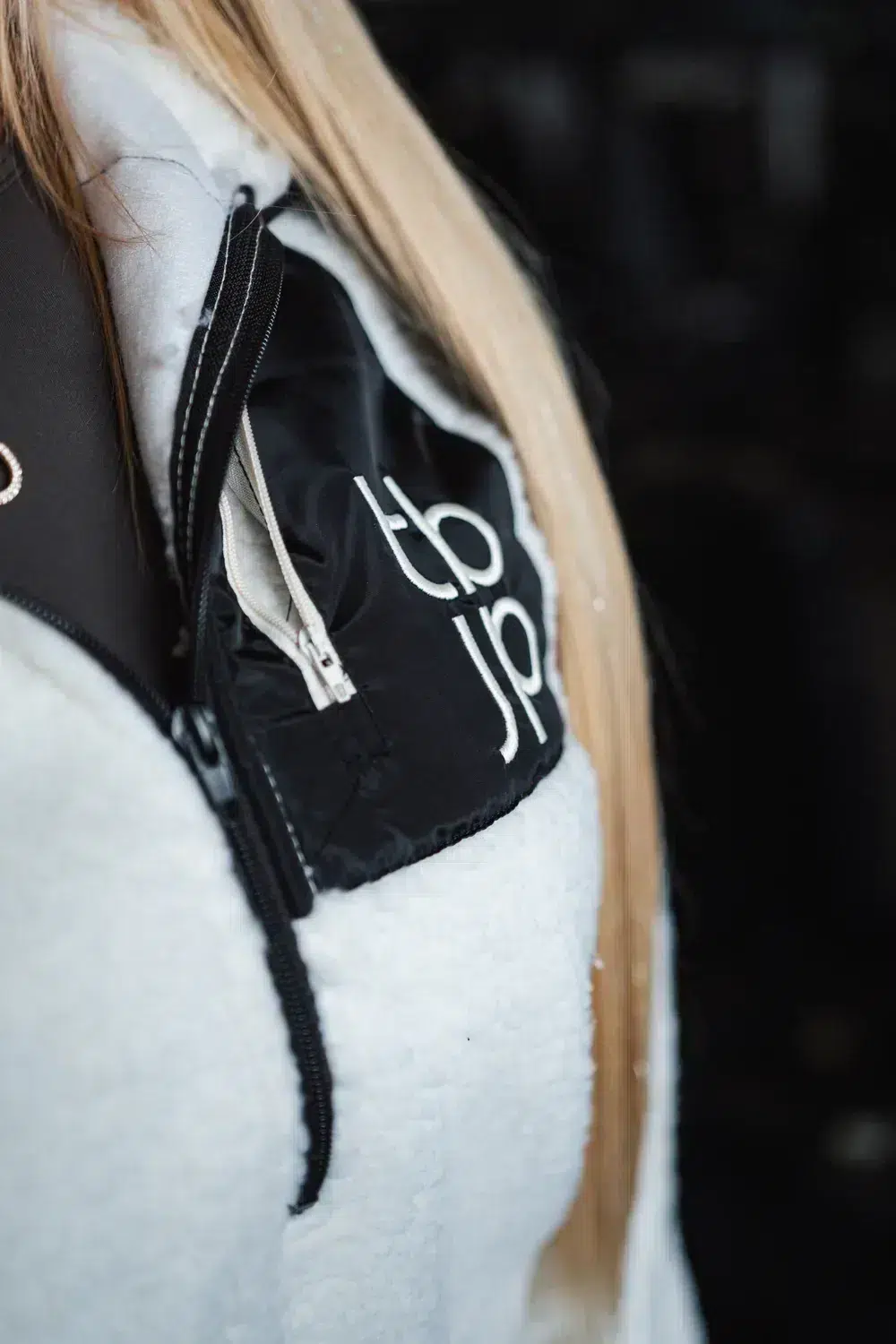 Sherpa Fleece - Cream with Patch Detail - Image 8
