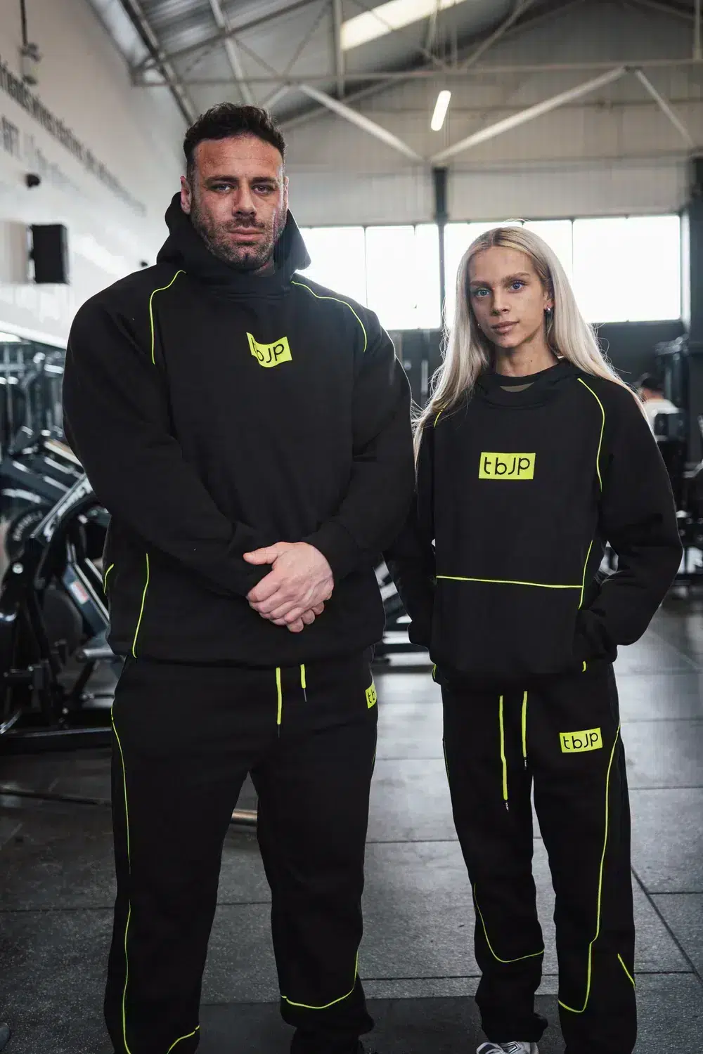 Joggers - Black & Lime Contrast - Image 2