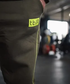 Alternative view of Joggers - Taupe & Lime Contrast