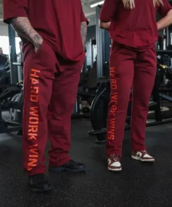 Joggers - HARD WORK WINS Deep Red
