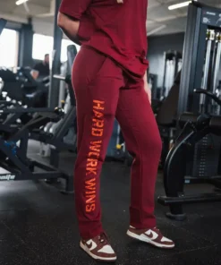 Joggers - HARD WORK WINS Deep Red - Image 5