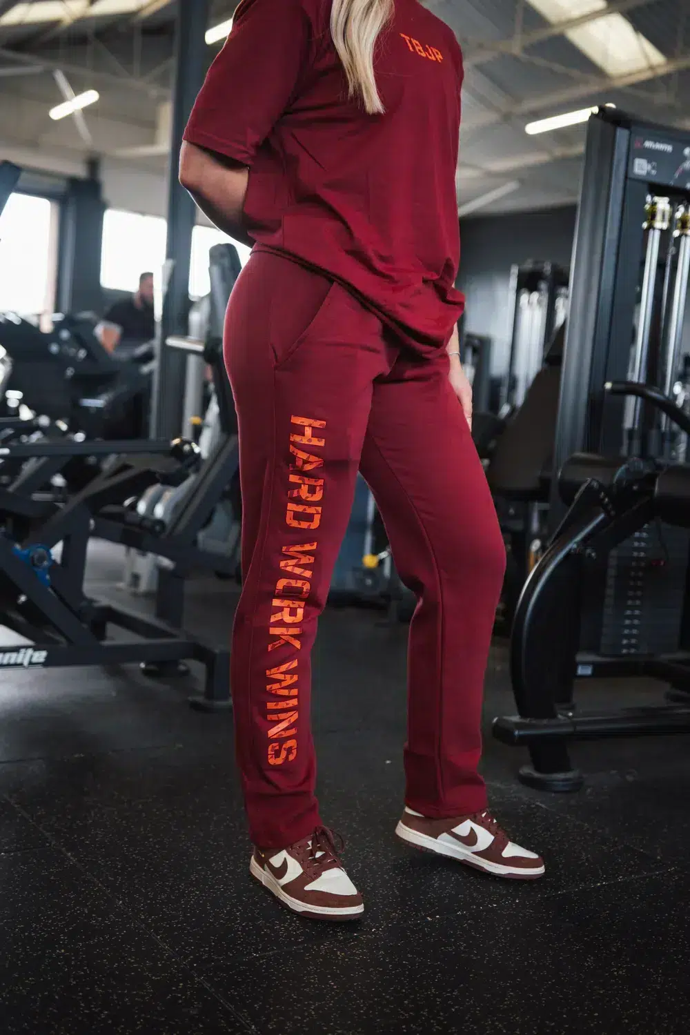 Joggers - HARD WORK WINS Deep Red - Image 5
