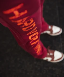 Joggers - HARD WORK WINS Deep Red - Image 3