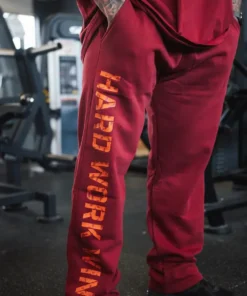 Joggers - HARD WORK WINS Deep Red - Image 7