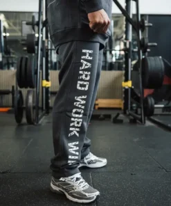 Joggers - HARD WORK WINS in Grey - Image 6