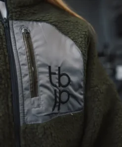 Sherpa Fleece - Taupe with Patch Detail - Image 6