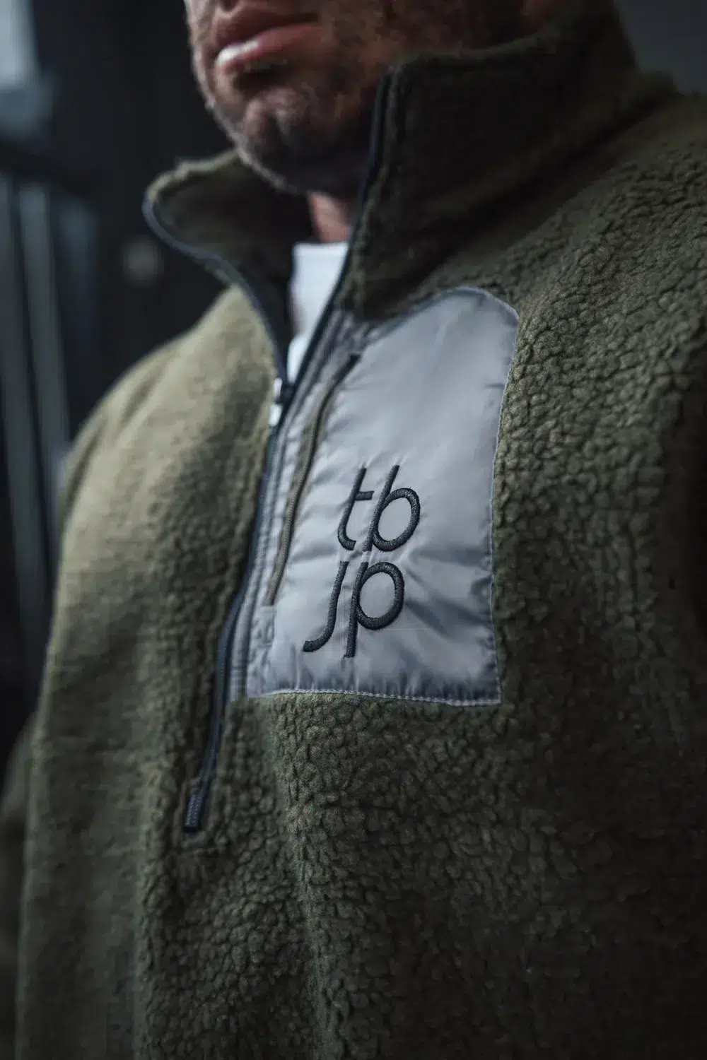 Sherpa Fleece - Taupe with Patch Detail - Image 8