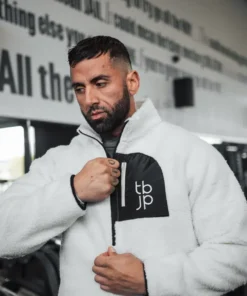 Alternative view of Sherpa Fleece - Cream with Patch Detail