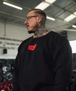 Sweater - Hard Work Wins Sweater in Black and Red - Image 8