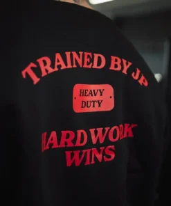 Sweater - Hard Work Wins Sweater in Black and Red - Image 7