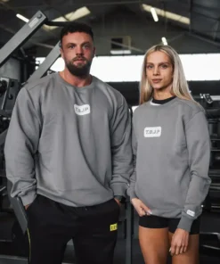 Alternative view of Sweater - Hard Work Wins Sweater in Grey