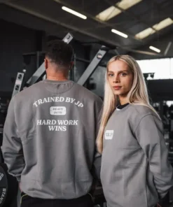 Sweater - Hard Work Wins Sweater in Grey