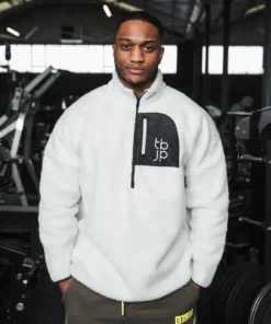 Sherpa Fleece - Cream with Patch Detail - Image 9