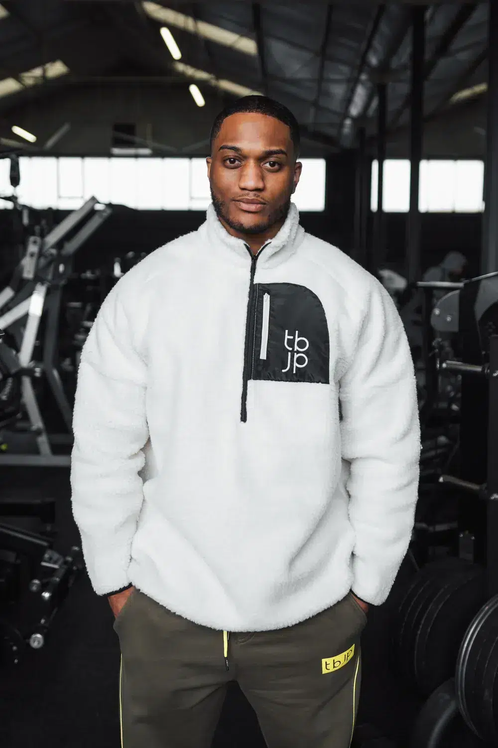 Sherpa Fleece - Cream with Patch Detail - Image 9