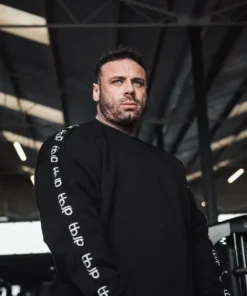 Sweater - Black Embroidered tbJP Arm Logo - Image 6