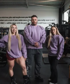 Sweater - Dusky Lilac with Embroidered tbJP Arm Logo (pink)