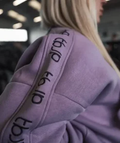 Sweater - Dusky Lilac with Embroidered tbJP Arm Logo (pink) - Image 6
